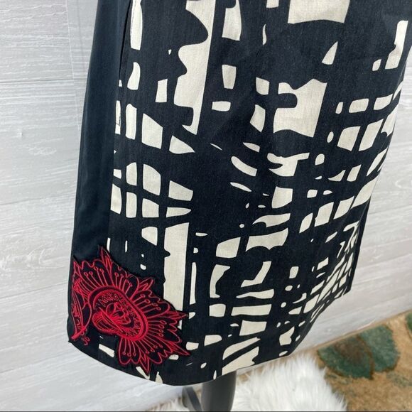 Desigual Naomi Abstract Pinafore Pencil Dress - Picture 5 of 11